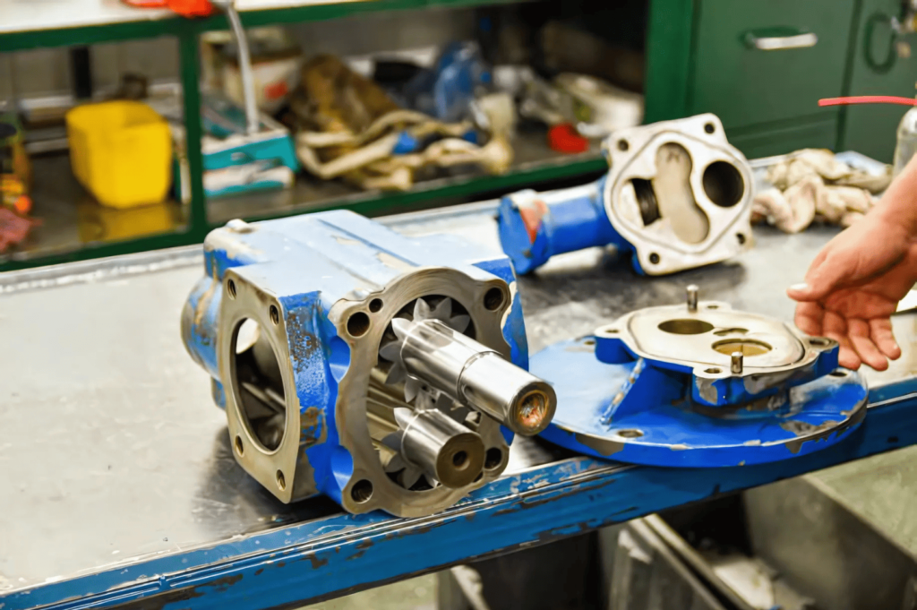 Manipulation and Repair of a Hydraulic Component